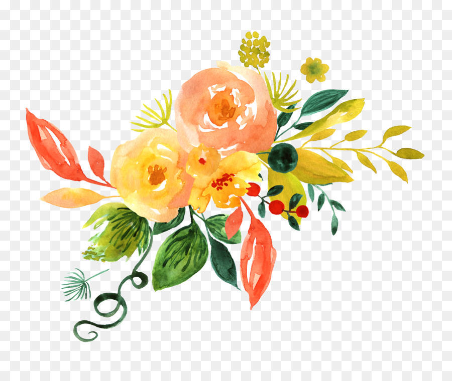 900x760 Download Watercolor Painting Floral Design Adobe Illustrato Hand