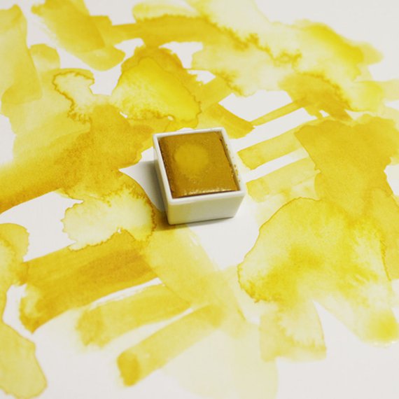 570x570 Yellow Ochre Magnetised Watercolour Half Pan Etsy