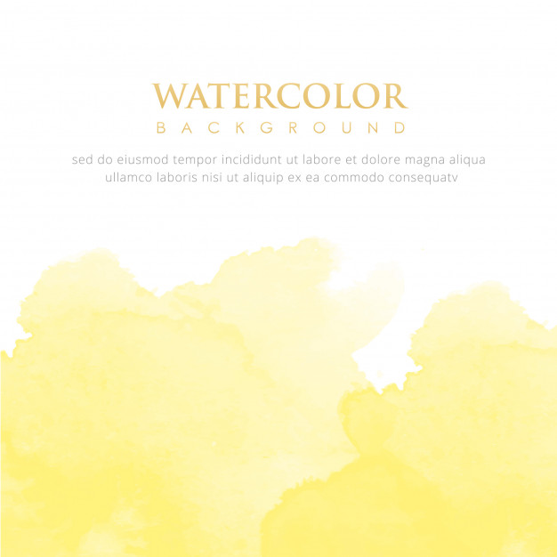 626x626 Bright Yellow Watercolor Background Vector Premium Download