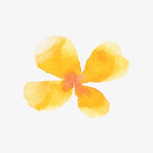 300x300 Yellow Watercolor Flowers Vector, Watercolor Clipart, Yellow