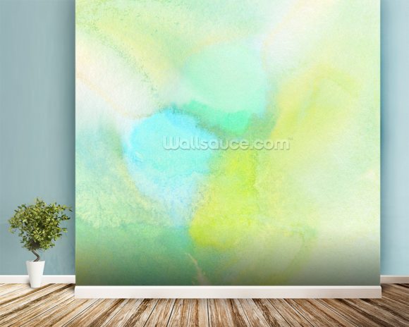 580x464 Yellow And Green Watercolor Wallpaper Wallsauce Usa