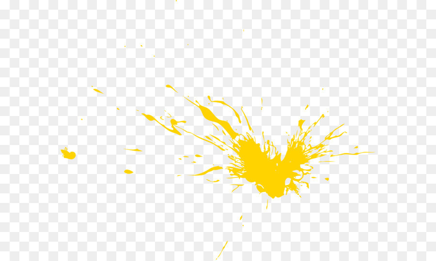900x540 Yellow Splash Watercolor Png Download