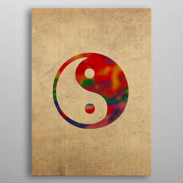 640x640 Yin Yang Symbol In Watercolor By Design Turnpike Metal Posters