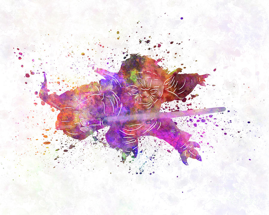 900x720 Yoda In Watercolor Art Painting By Pablo Romero