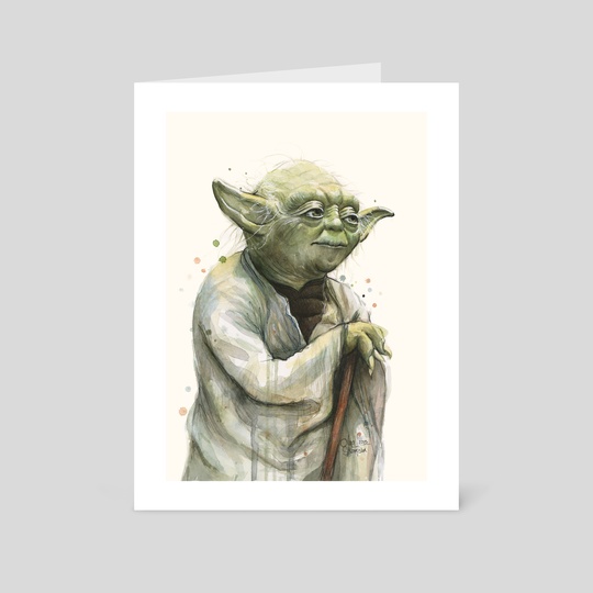 540x540 Yoda Watercolor, An Art Card By Olga Shvartsur