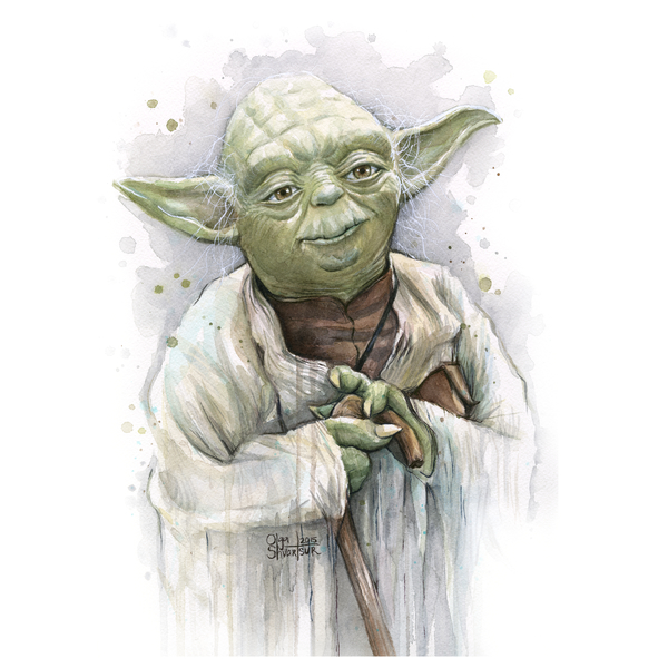 600x600 Yoda Watercolor