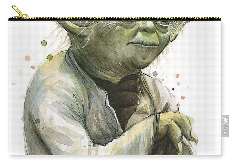 800x570 Yoda Watercolor Carry All Pouch For Sale By Olga Shvartsur