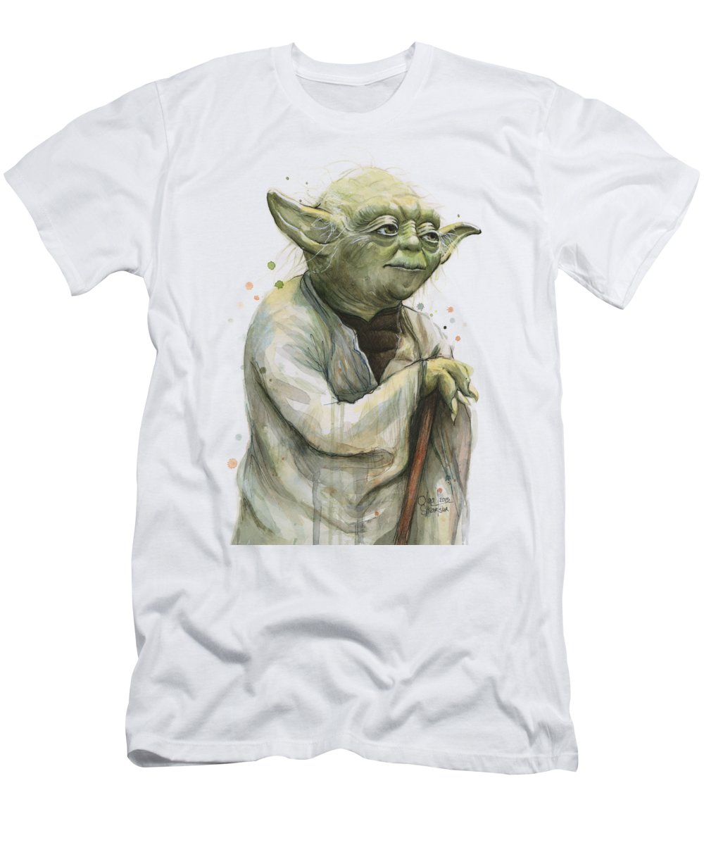 1000x1200 Yoda Watercolor T Shirt For Sale By Olga Shvartsur