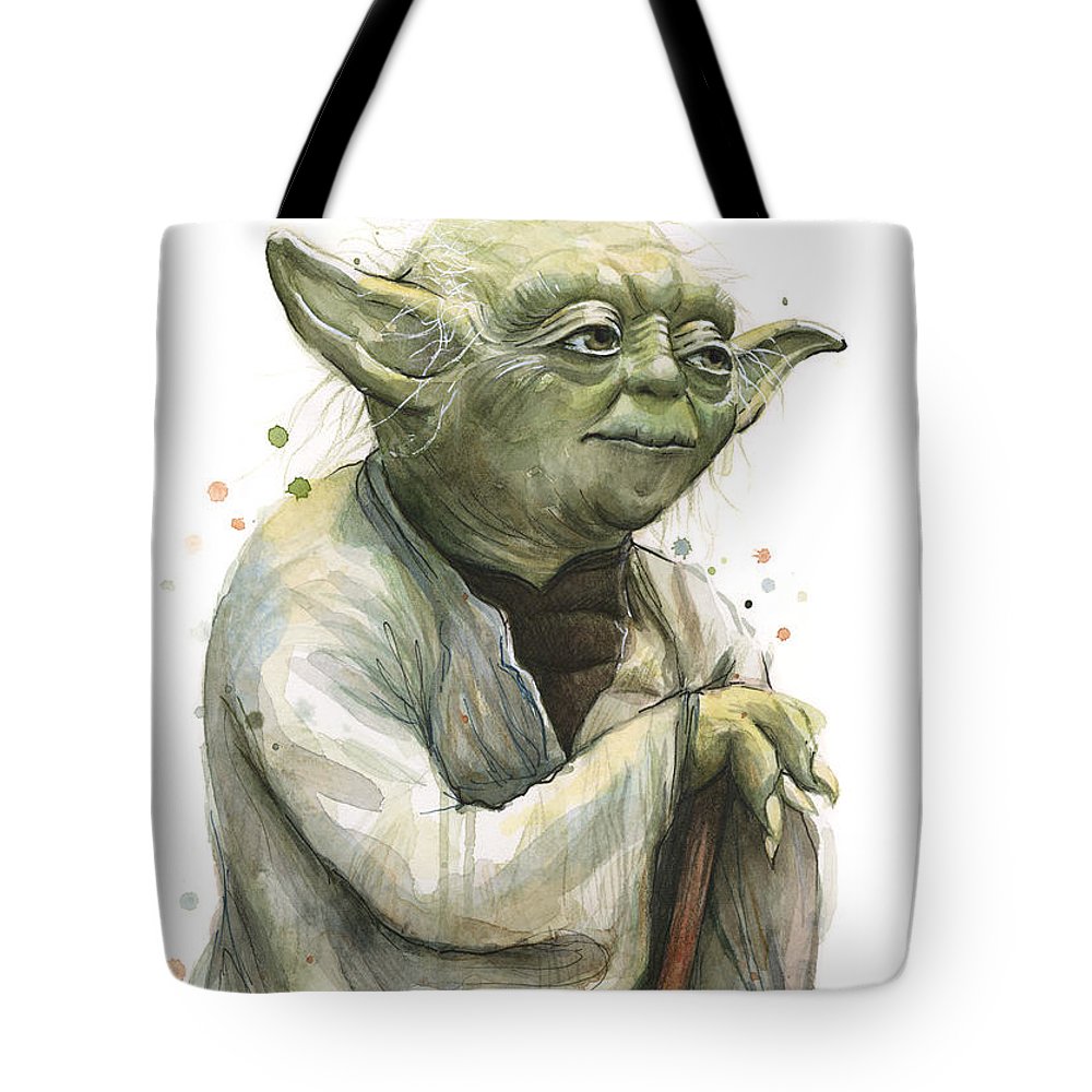 1000x1000 Yoda Watercolor Tote Bag For Sale By Olga Shvartsur