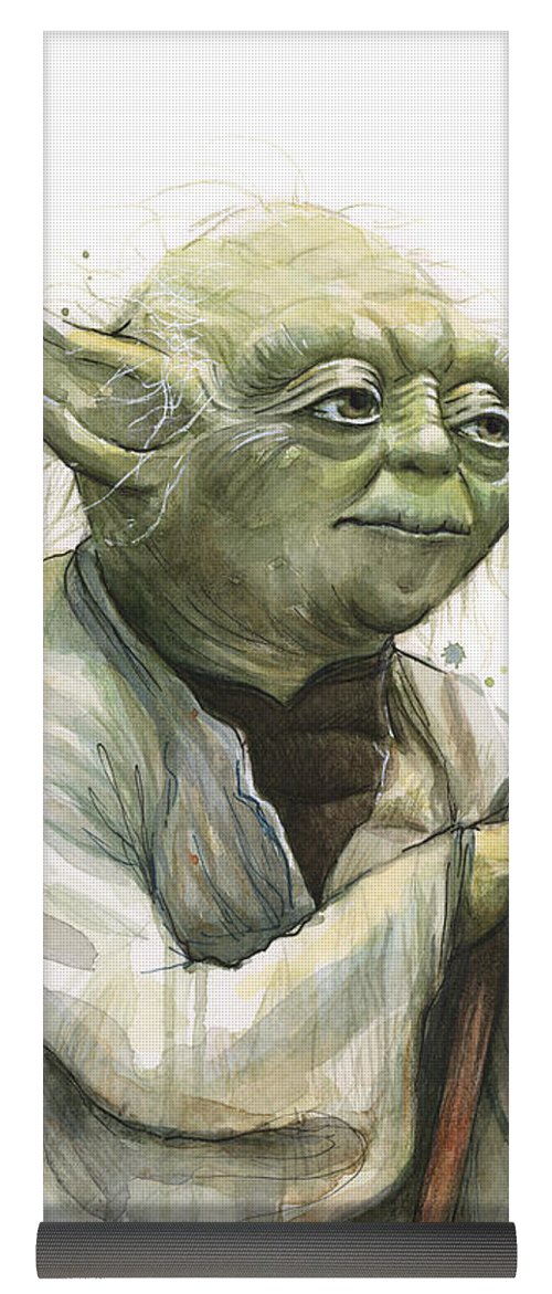 500x1171 Yoda Watercolor Yoga Mat For Sale By Olga Shvartsur