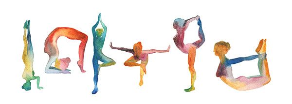600x215 Watercolor Yoga Series