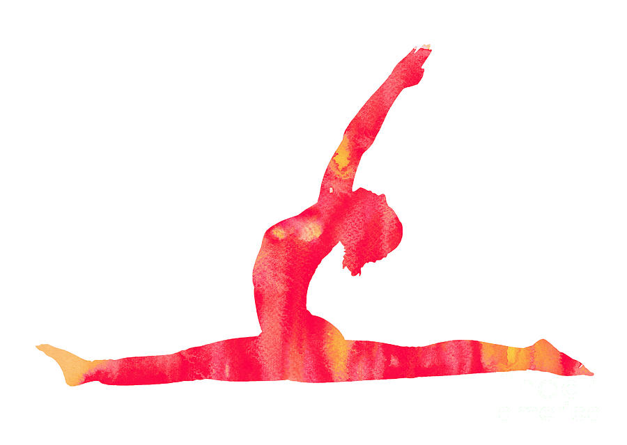 900x639 Yoga Watercolor Art Print Painting Painting By Joanna Szmerdt