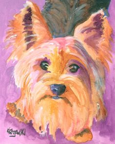 236x295 Yorkie Watercolor Painting Yorkies Smorkies