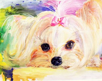 340x270 Yorkie Watercolor Etsy