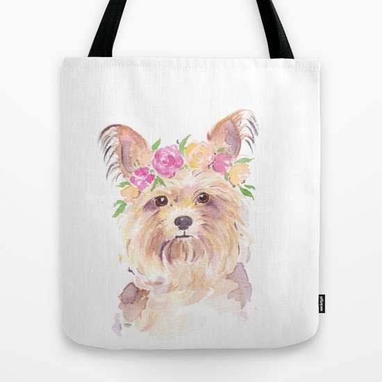 550x550 Yorkie Watercolor Tote Bag By Imagodeinurserydecor Society6