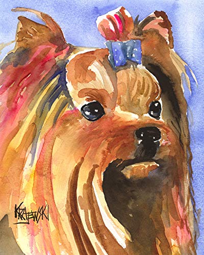 400x500 Yorkshire Terrier Yorkie Dog Fine Art Print On 100