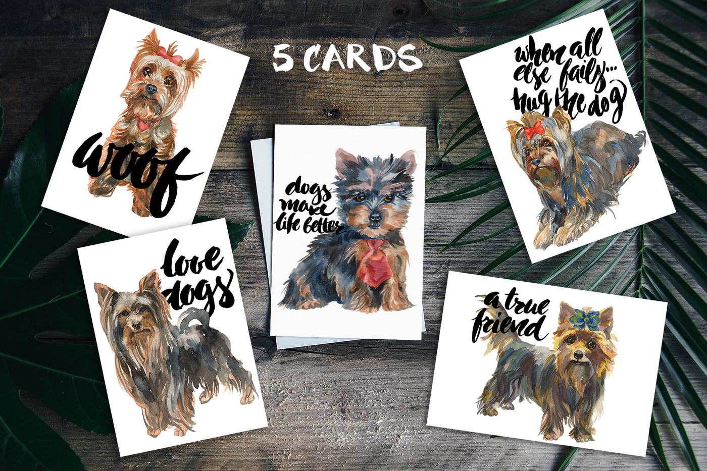 1400x933 Yorkshire Terrier Watercolor Set By Malena