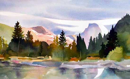 550x333 Watercolor By Osamu Yosemite Valley