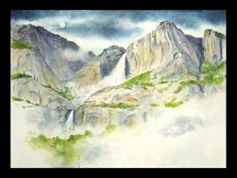 480x360 Yosemite Falls, Watercolor By Michael Kerby