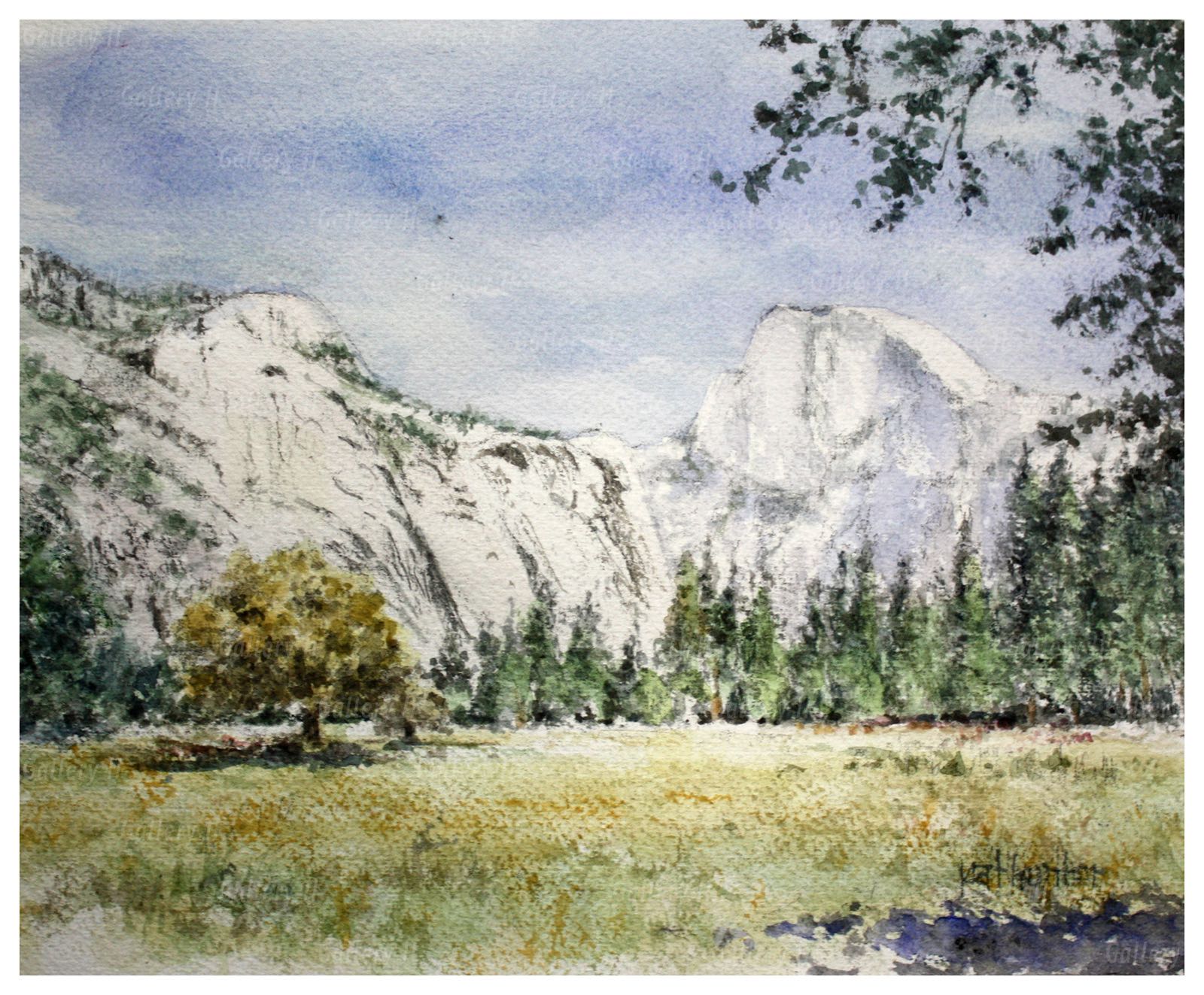 1600x1323 Yosemite Half Dome (Original Painting) Gallery Ii Fresno