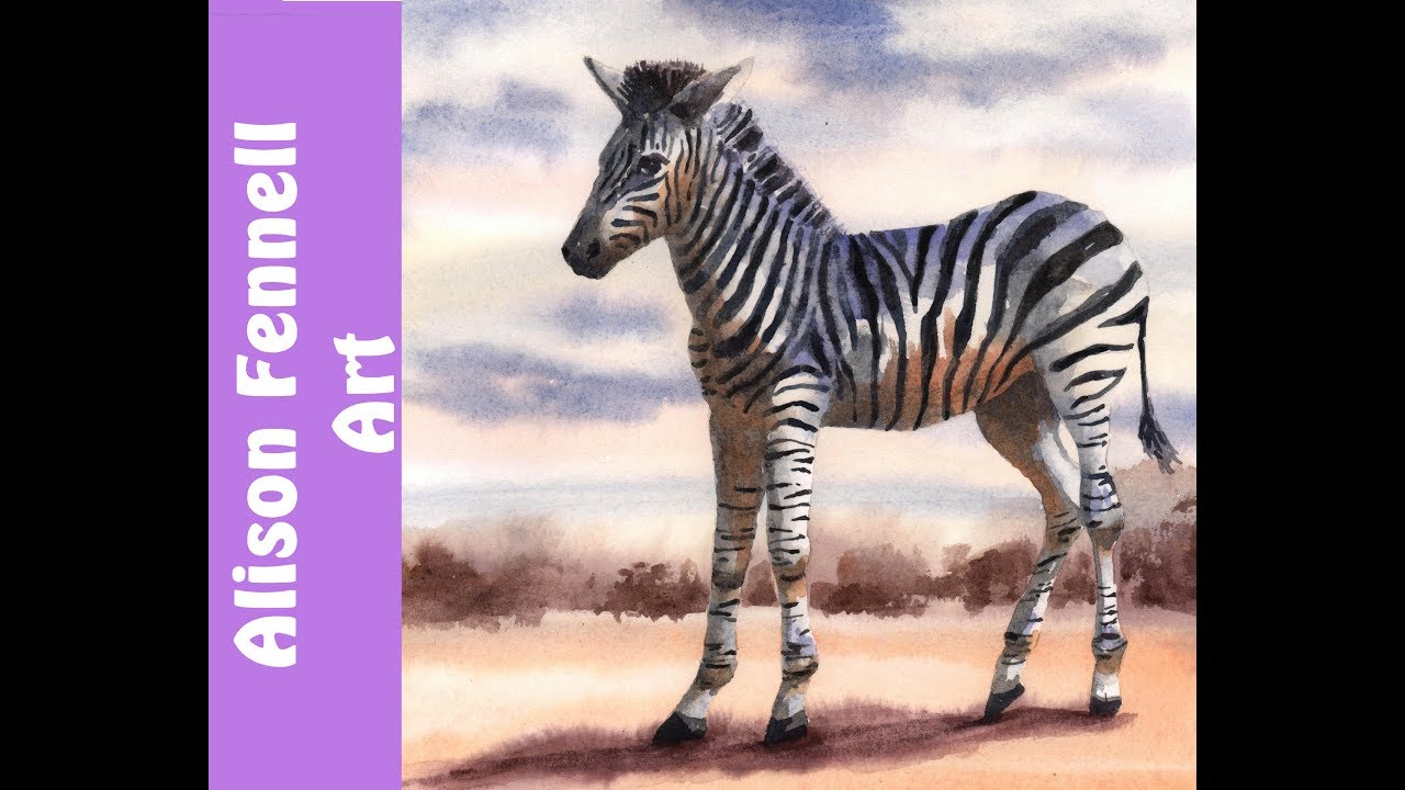 1280x720 Watercolor Zebra Tutorial, Painting Zebras In Watercolor