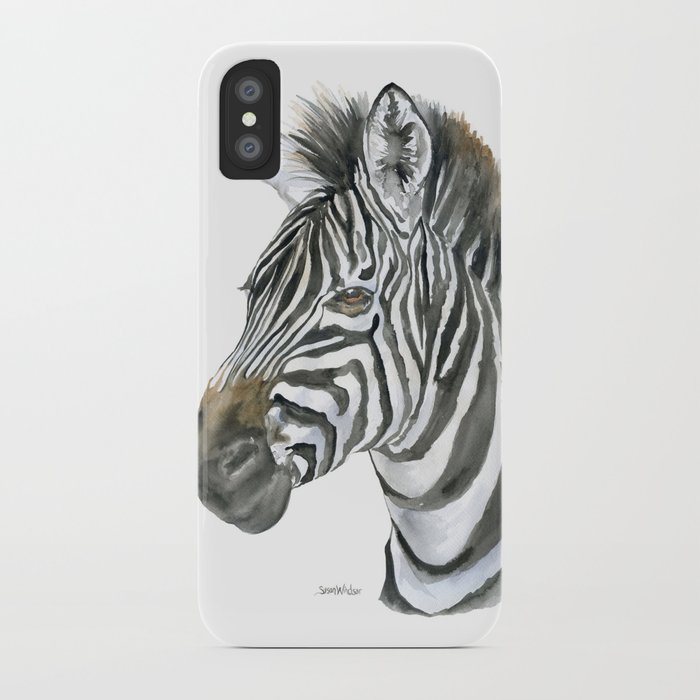 700x700 Zebra Watercolor Painting