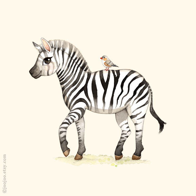 640x640 Zebra Watercolor Painting This Little Zebra Has A Tiny