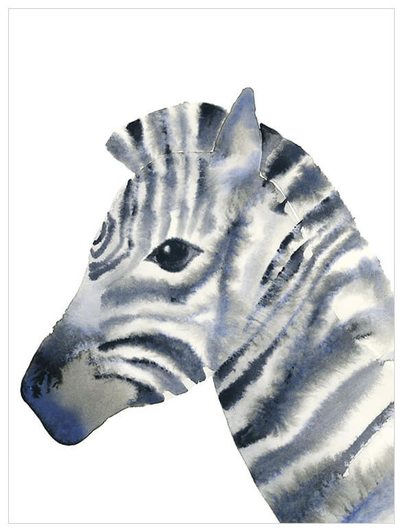 587x775 Gentle Watercolor Zebra, Jungle Amp Safari Canvas Wall Art Oopsy Daisy