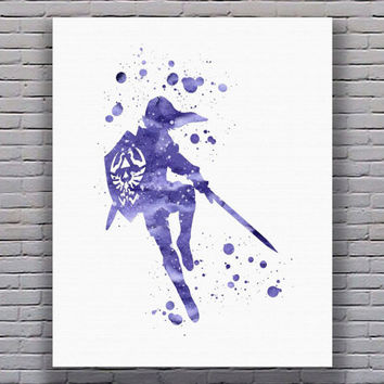 354x354 Legend Of Zelda Watercolor Art Print From Allartprints