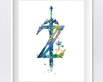 340x270 Zelda Watercolor Etsy