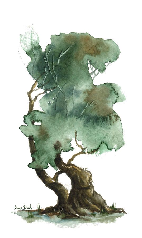538x900 Zen Tree Painting