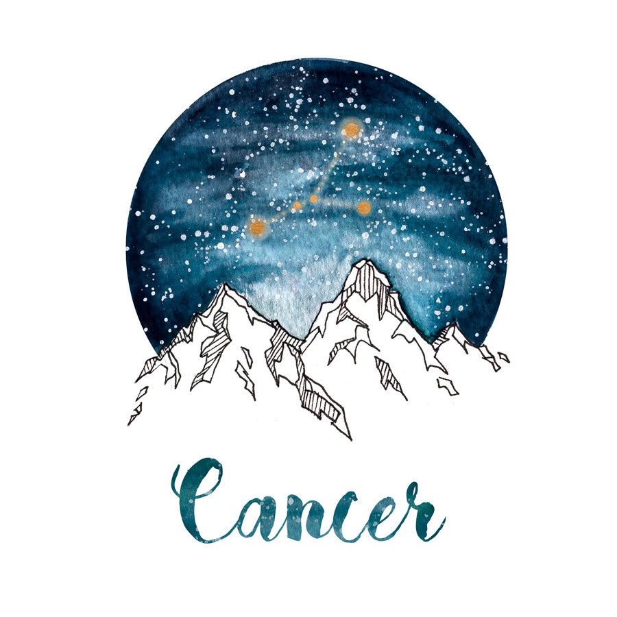 900x900 Cancer Zodiac Watercolour Painting Tattoos